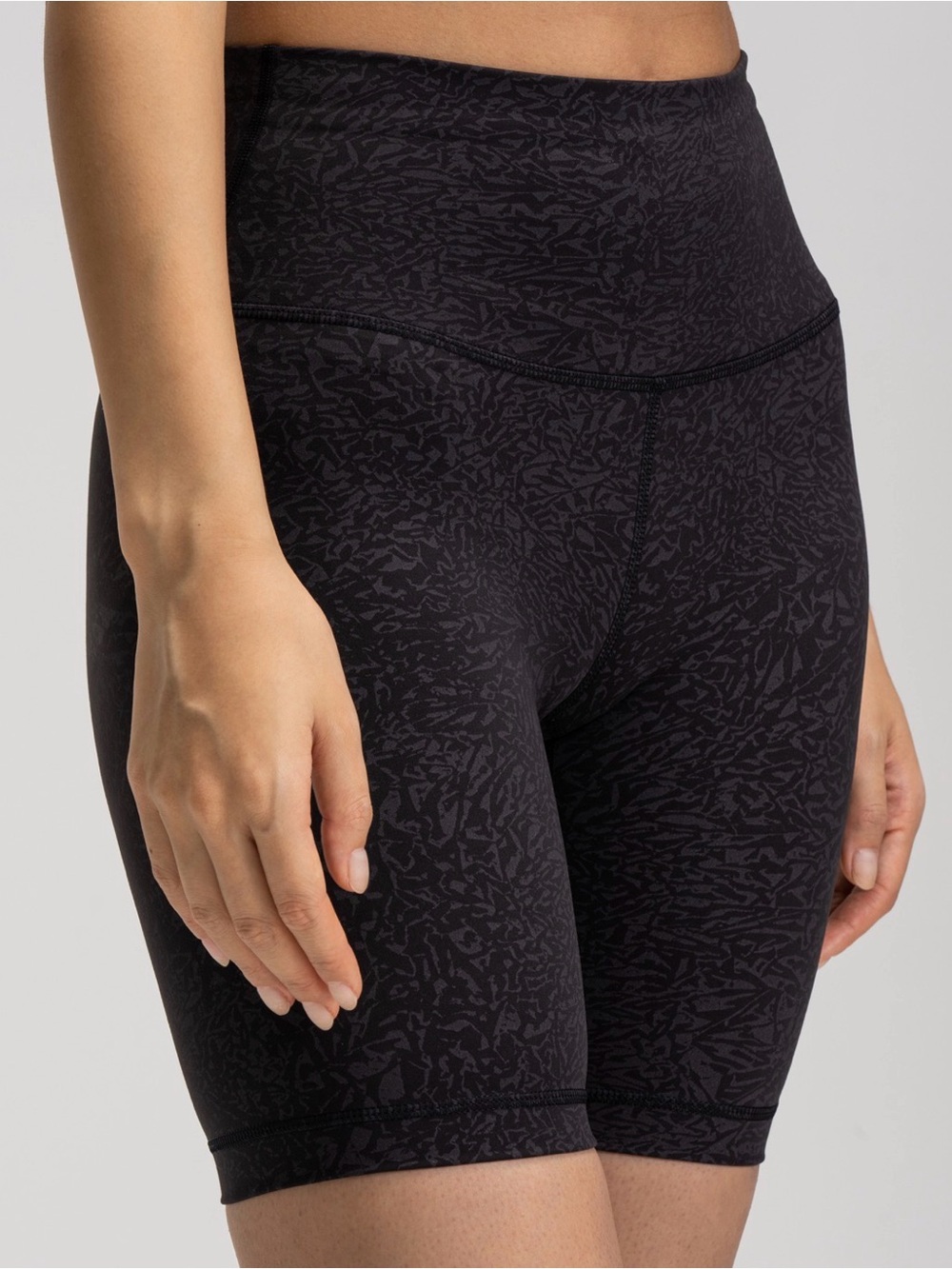 lululemon athletica Black Patterned Bike Shorts